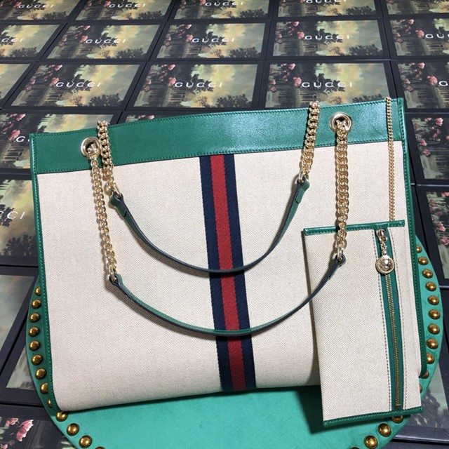 Gucci經典款女包 537219 古馳Rajah系列 gucci麻布大號購物包  gqy2807